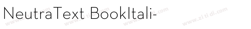 NeutraText BookItali字体转换 NeutraText BookItali字体转换